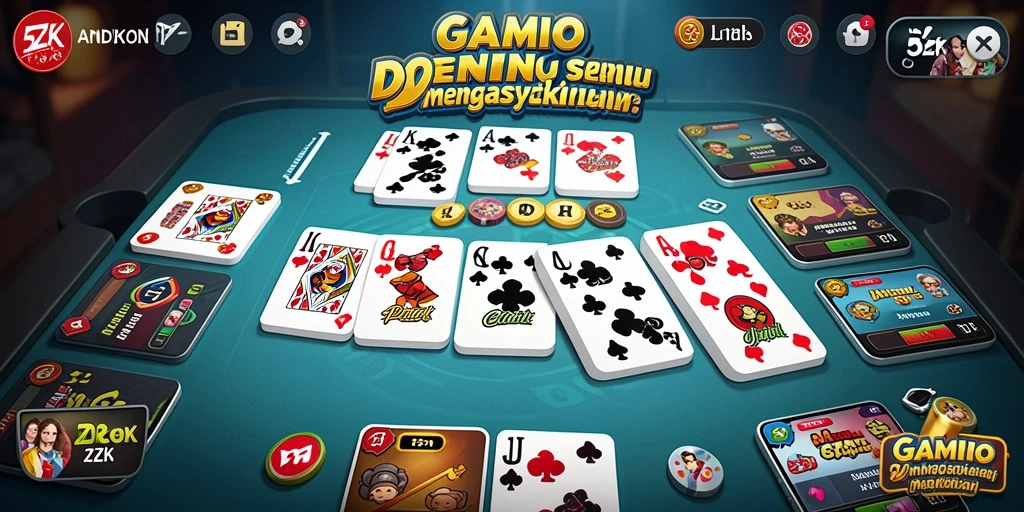 Tampilan gameplay 5ZK yang menarik dan seru saat bermain Domino.