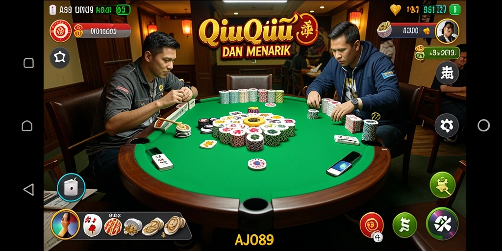 Tampilan gameplay seru dalam AJO89 QiuQiu.