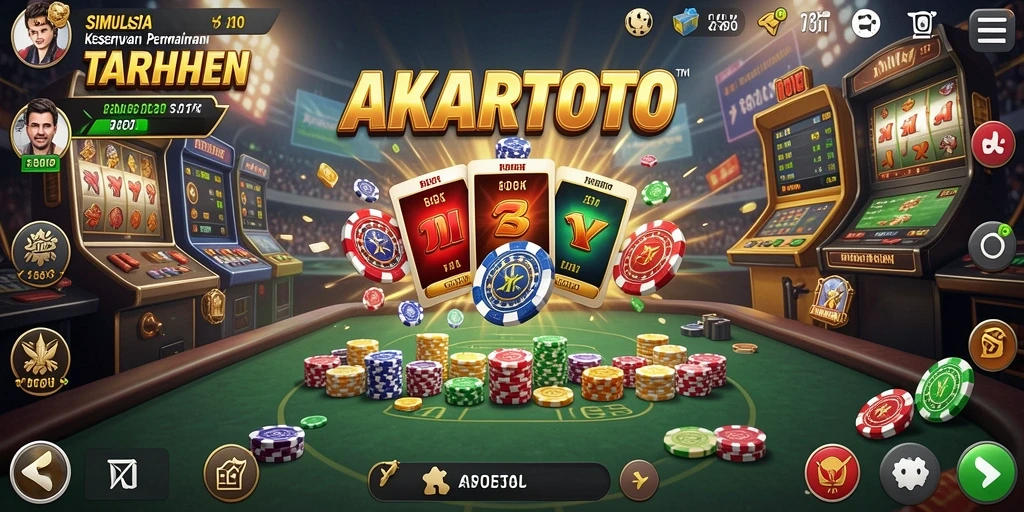 Tampilan gameplay seru AKARTOTO yang menantang.