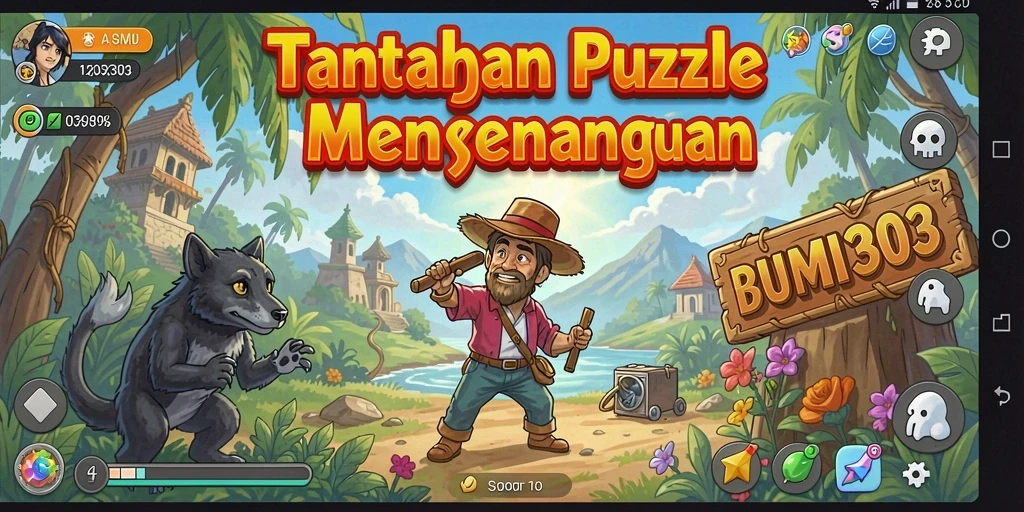 Screenshot BUMI303 menampilkan gameplay seru dalam menyelesaikan teka-teki.