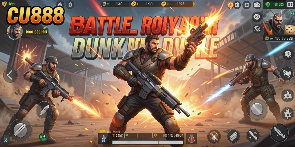 Screenshot gameplay CU888 menunjukkan aksi pertempuran yang seru dan mendebarkan.