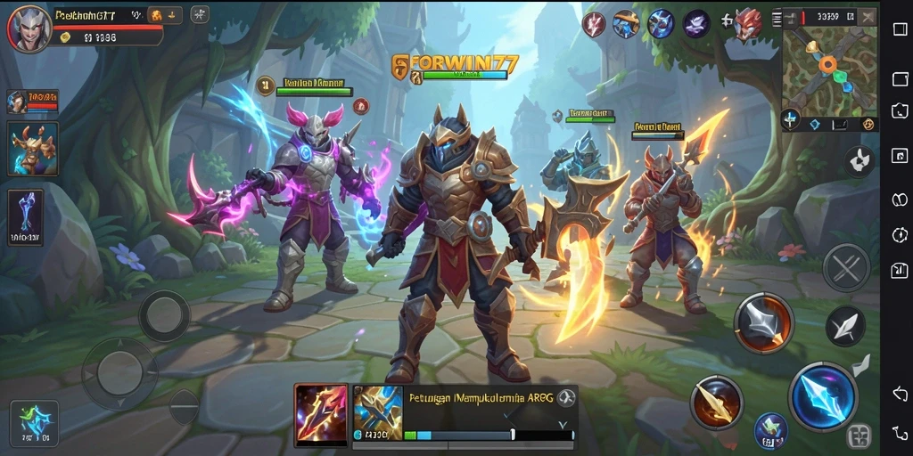 Screenshot gameplay menunjukkan pertempuran seru di dunia ARPG.