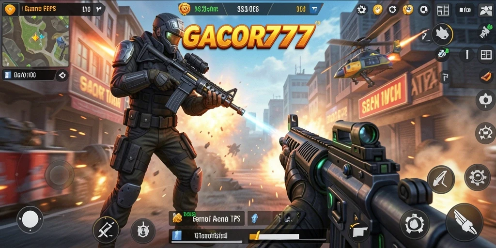 Screenshot GACOR777 menunjukkan aksi pertempuran TPS yang mendebarkan.