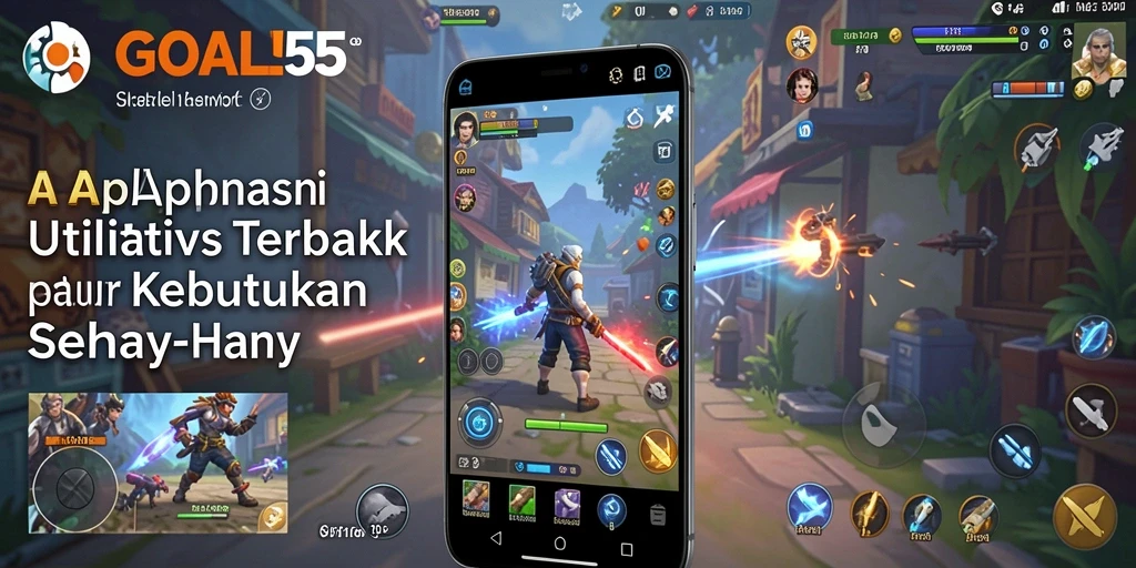 Tampilan antarmuka aplikasi GOAL55 yang sederhana dan fungsional.