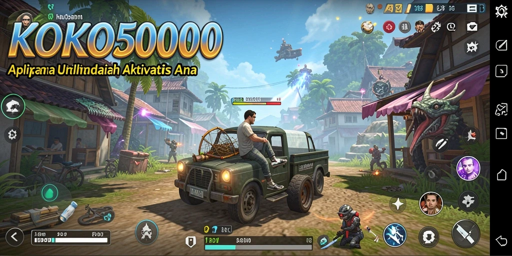 Tampilan utama KOKO5000 dengan navigasi aplikasi Utility.