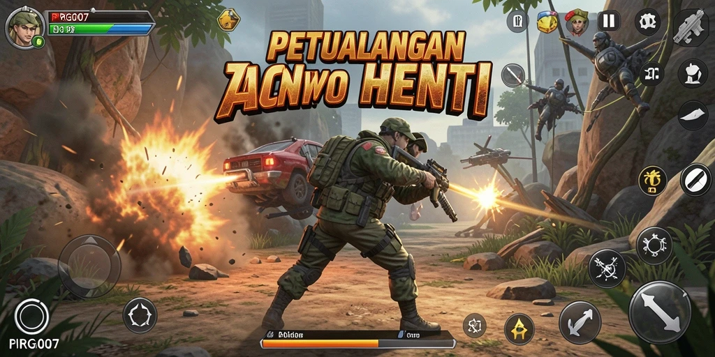 Tangkapan layar PRG007 menunjukkan aksi pertarungan epik dalam gameplay yang mendebarkan.
