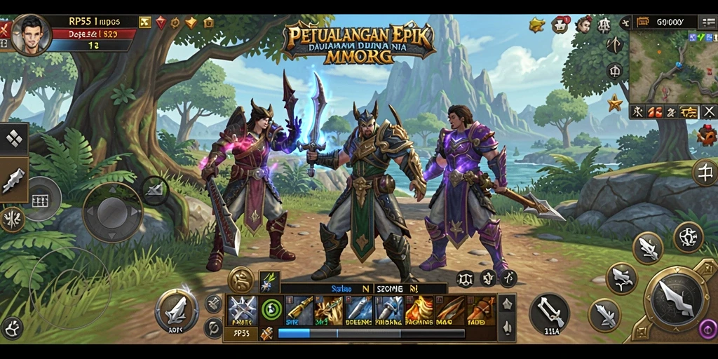 Gameplay seru dalam dunia RPG yang luas dan menakjubkan.