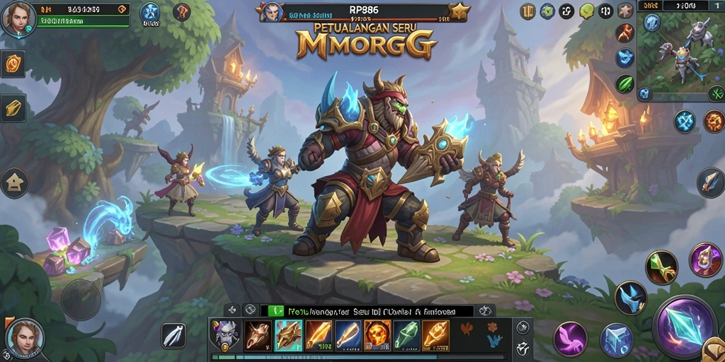 Tampilan gameplay seru di dunia RP886 yang luas.