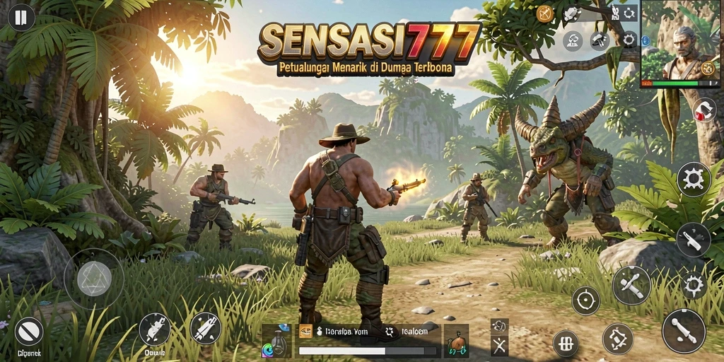Tampilan gameplay menakjubkan dari SENSASI777 di dunia terbuka.